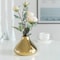Fabulaxe 6.5 W x 4.75 H Decorative Ceramic Modern Centerpiece Table Flower Vase, Gold QI004056.S - alternate 4